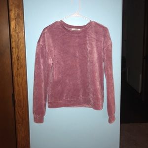 Pink crushed velvet sweater